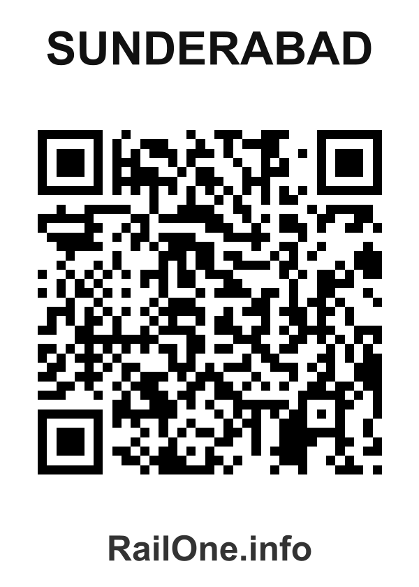 RailOne QR Code for Sunderabad station