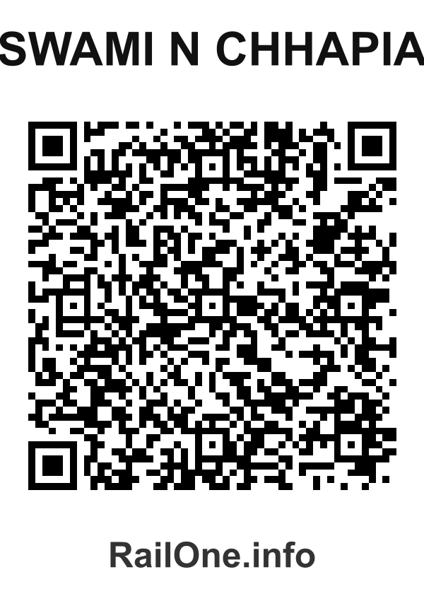 RailOne QR Code for Swami N Chhapia station