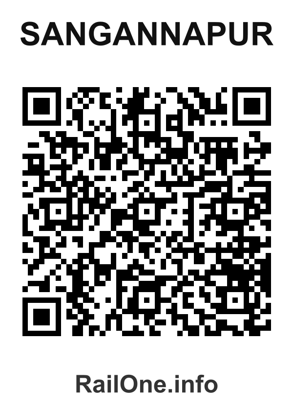 RailOne QR Code for Sangannapur station