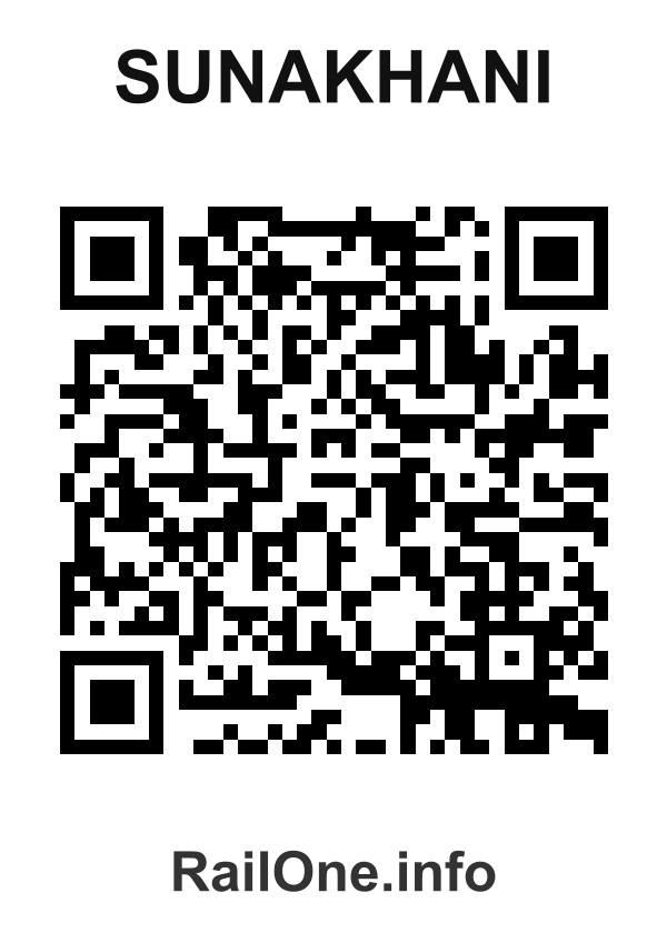 RailOne QR Code for Sunakhani station