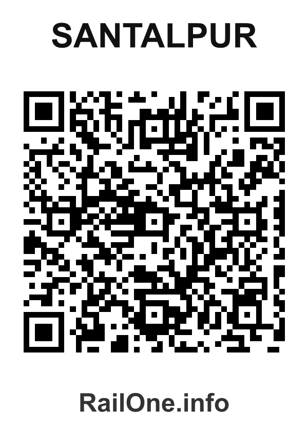 RailOne QR Code for Santalpur station