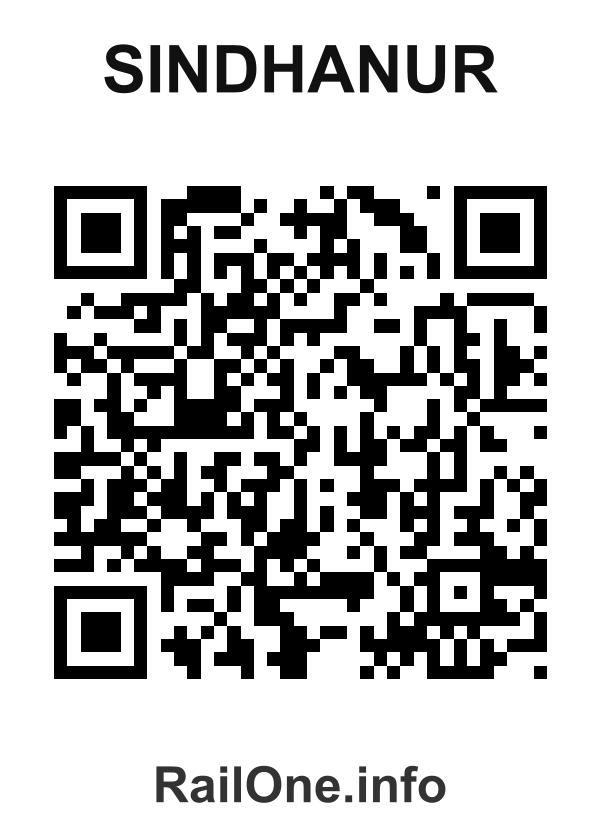 RailOne QR Code for Sindhanur station
