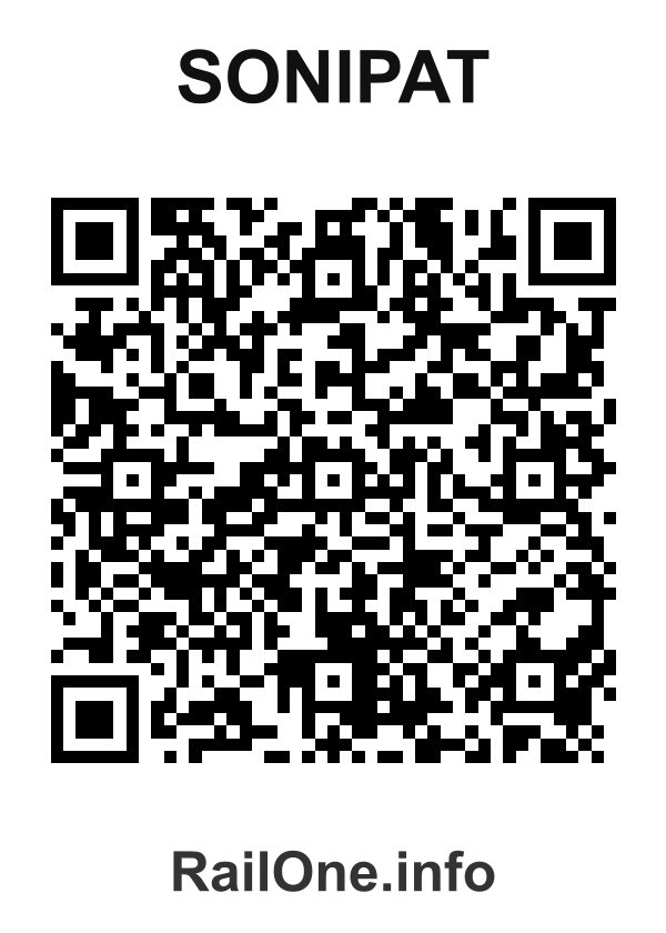 RailOne QR Code for Sonipat station