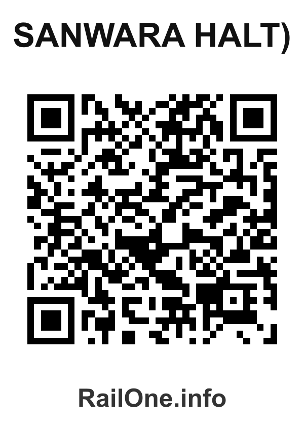 RailOne QR Code for Sanwara Halt) station
