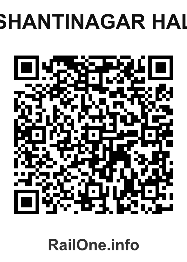 RailOne QR Code for Shantinagar Hal station