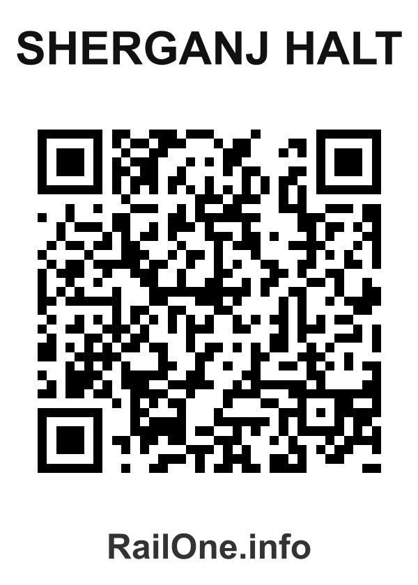 RailOne QR Code for Sherganj Halt station