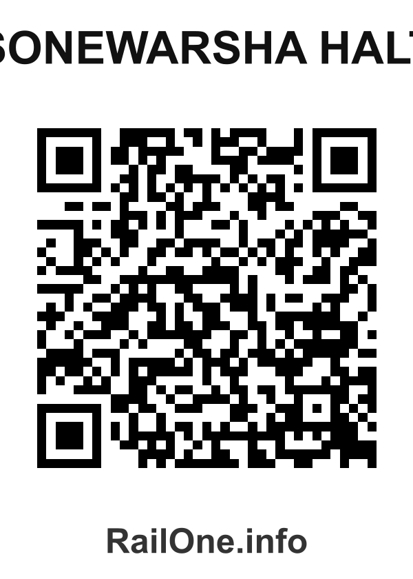 RailOne QR Code for Sonewarsha Halt station