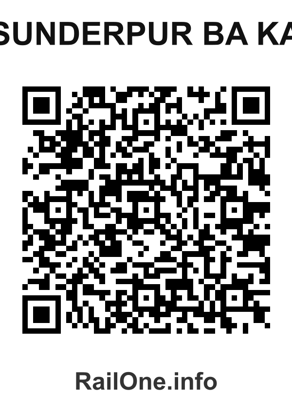 RailOne QR Code for Sunderpur Ba Ka station