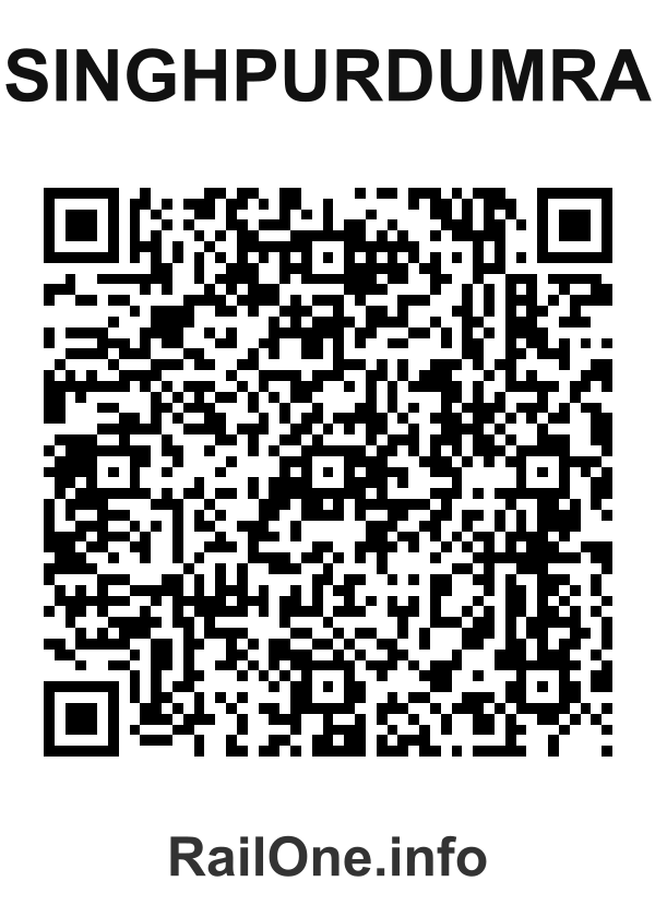 RailOne QR Code for Singhpurdumra station
