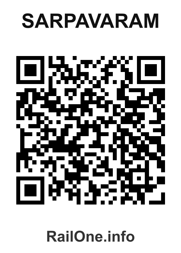 RailOne QR Code for Sarpavaram station