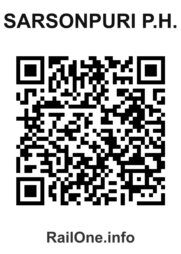 RailOne QR Code for Sarsonpuri P.h. station