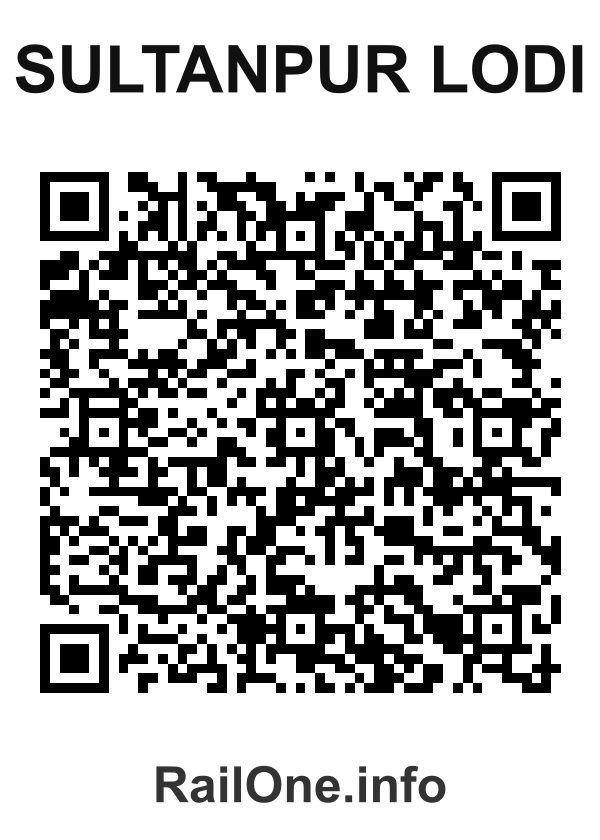 RailOne QR Code for Sultanpur Lodi station