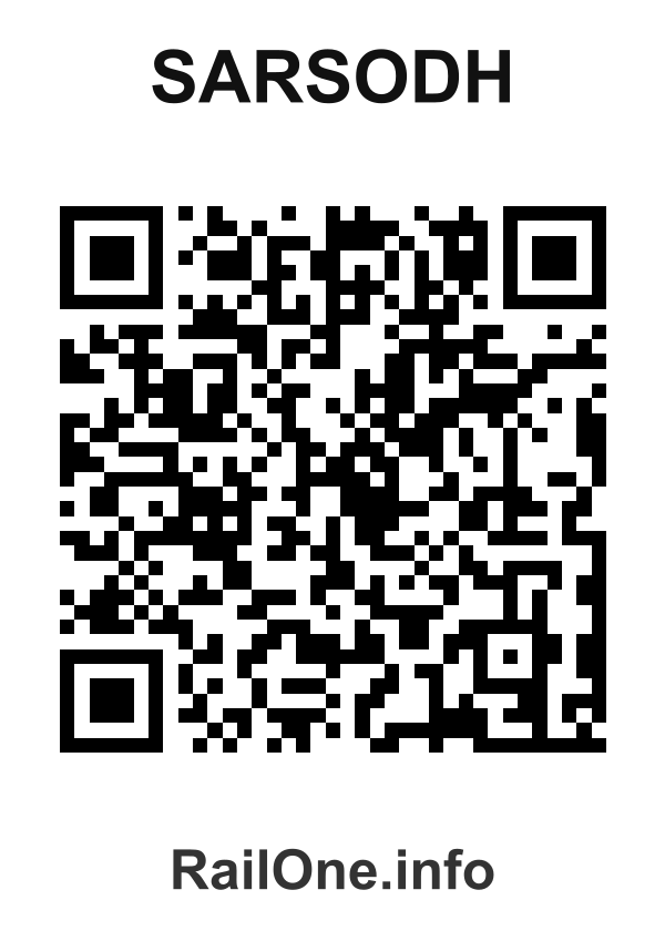 RailOne QR Code for Sarsodh station