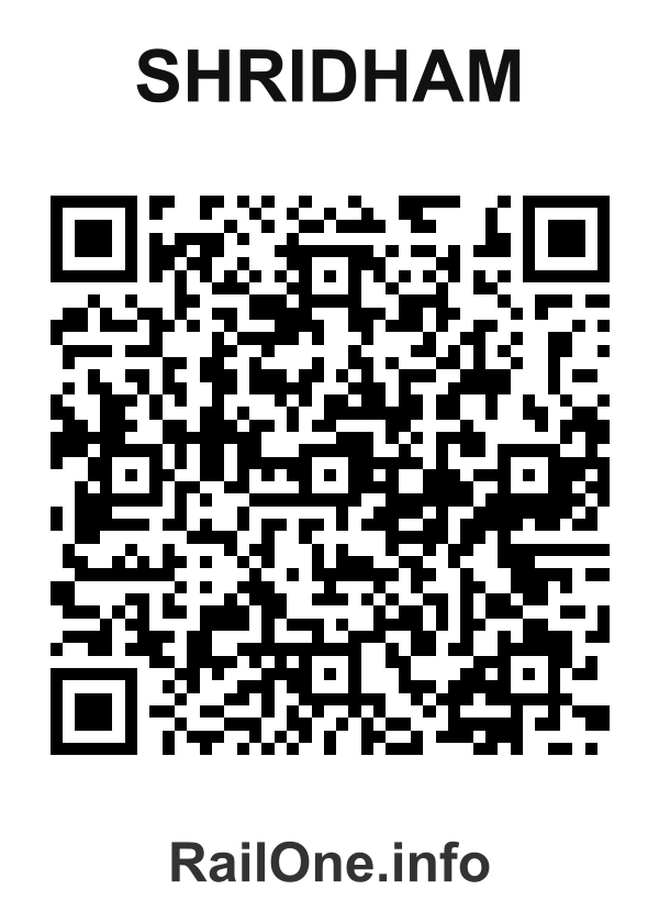 RailOne QR Code for Shridham station
