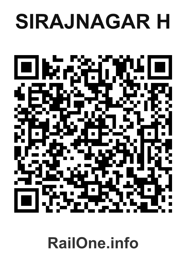 RailOne QR Code for Sirajnagar H station