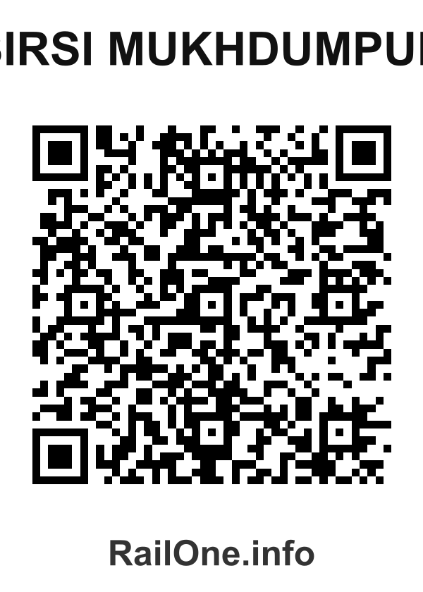 RailOne QR Code for Sirsi Mukhdumpur station