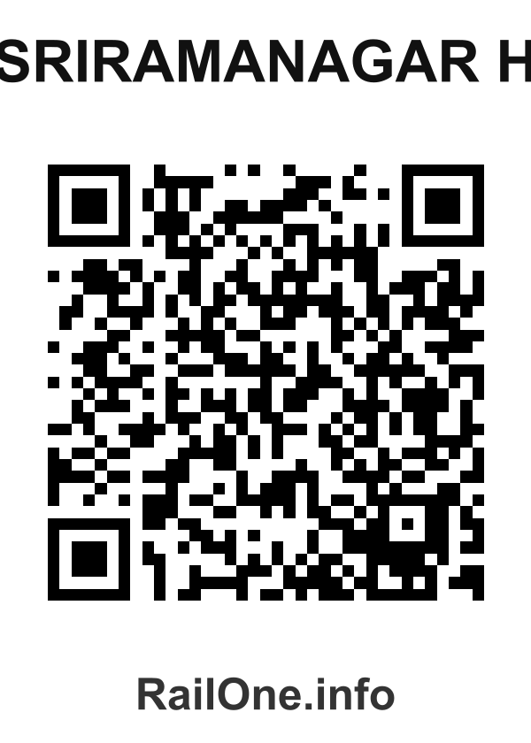 RailOne QR Code for Sriramanagar H station