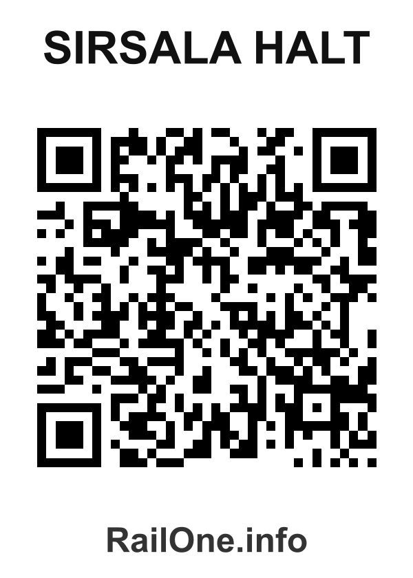 RailOne QR Code for Sirsala Halt station