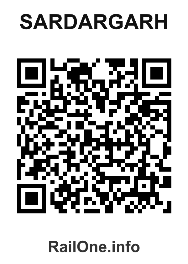 RailOne QR Code for Sardargarh station