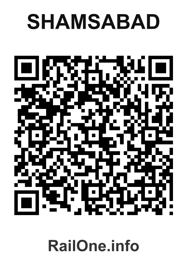 RailOne QR Code for Shamsabad station