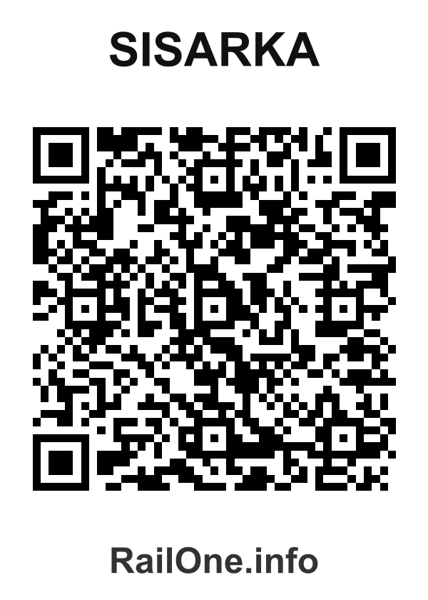 RailOne QR Code for Sisarka station