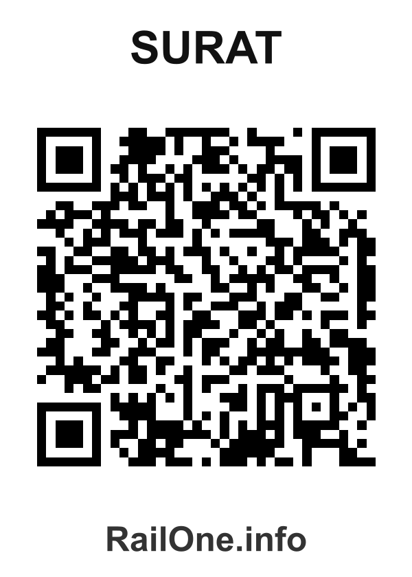 RailOne QR Code for Surat station