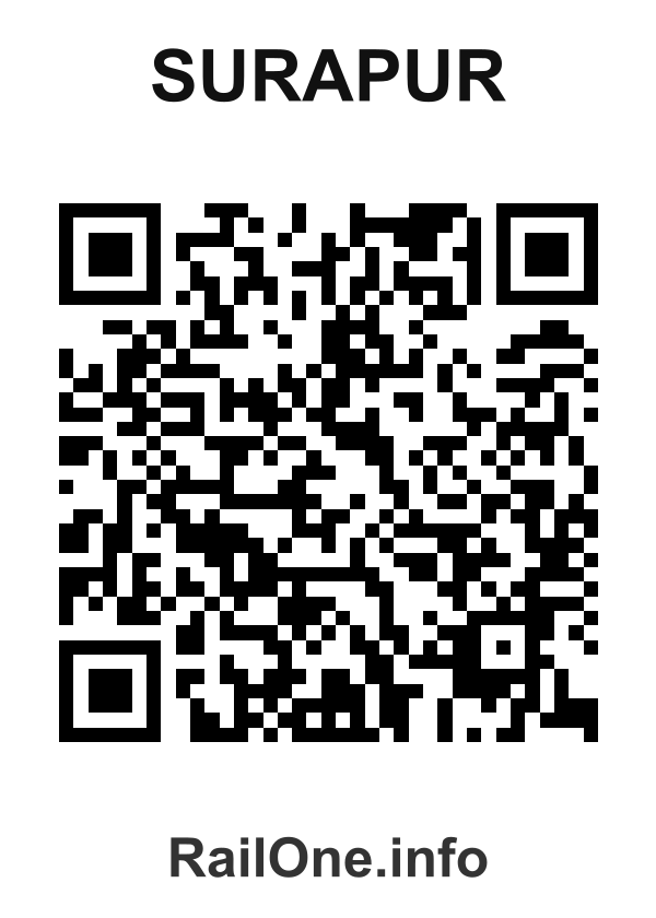 RailOne QR Code for Surapur station