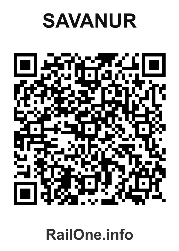 RailOne QR Code for Savanur station