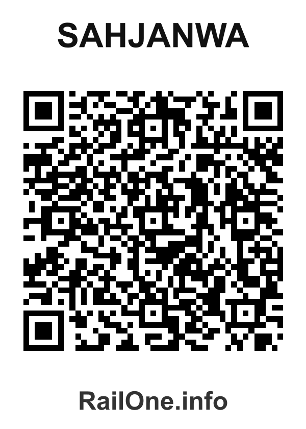 RailOne QR Code for Sahjanwa station