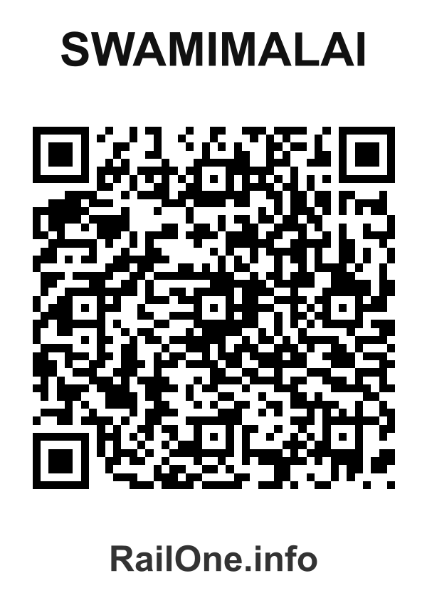RailOne QR Code for Swamimalai station