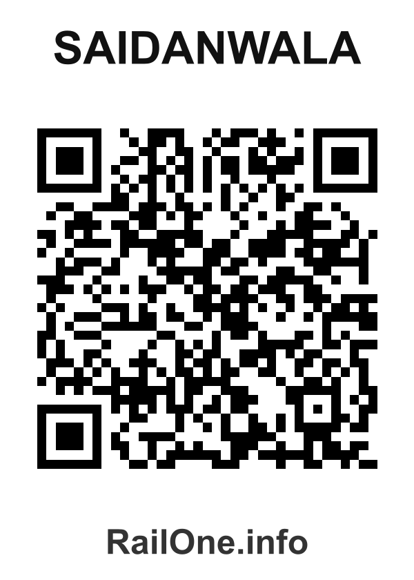 RailOne QR Code for Saidanwala station
