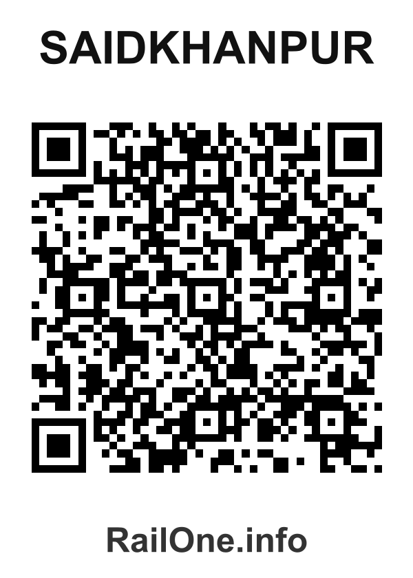 RailOne QR Code for Saidkhanpur station