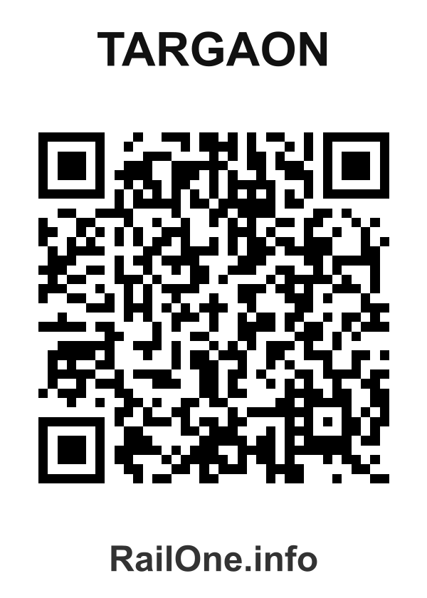 RailOne QR Code for Targaon station
