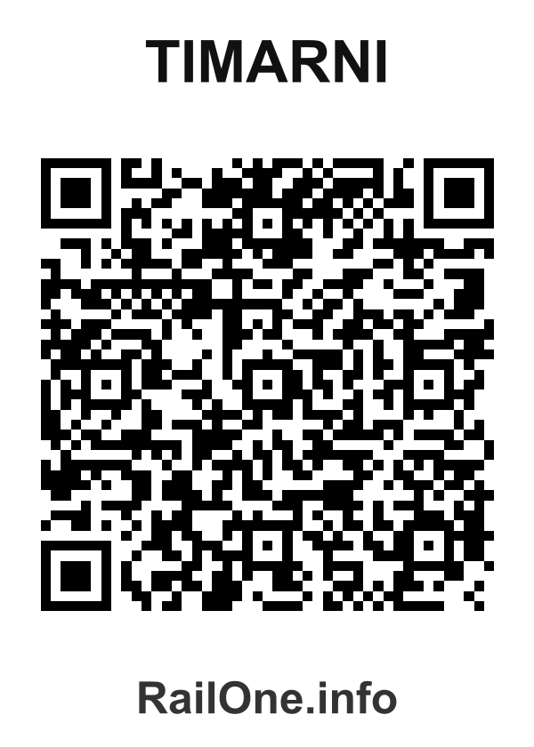 RailOne QR Code for Timarni station