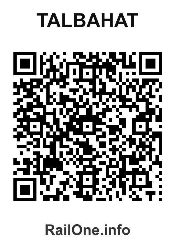 RailOne QR Code for Talbahat station