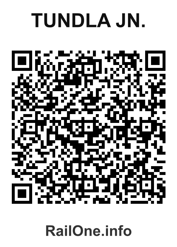 RailOne QR Code for Tundla Jn. station