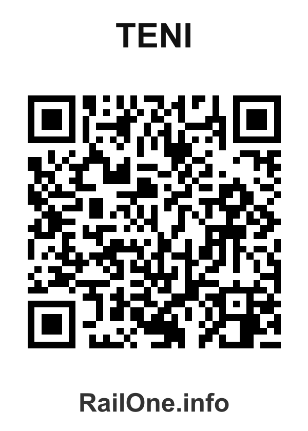 RailOne QR Code for Teni station