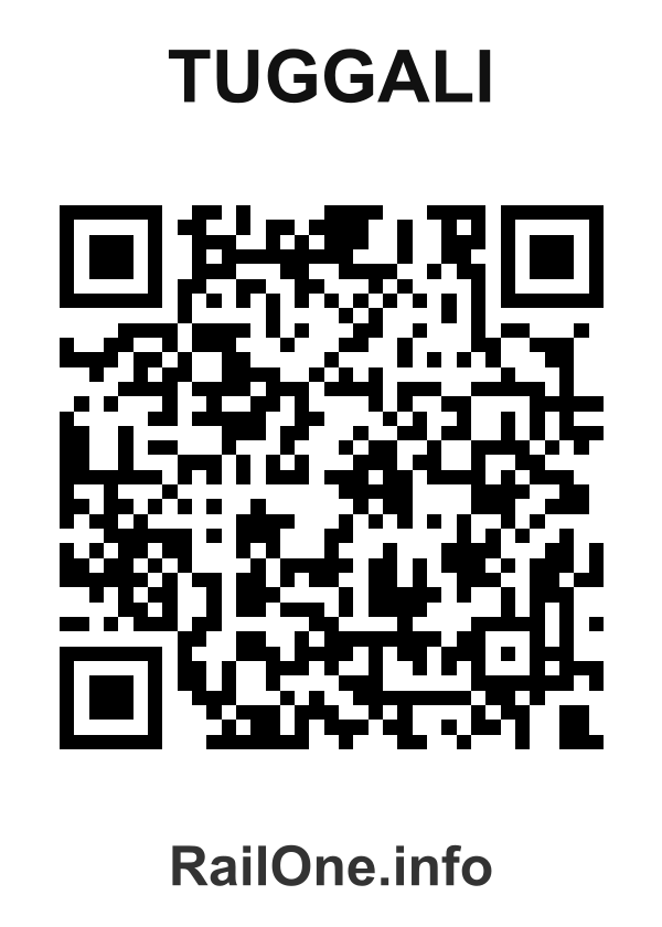 RailOne QR Code for Tuggali station