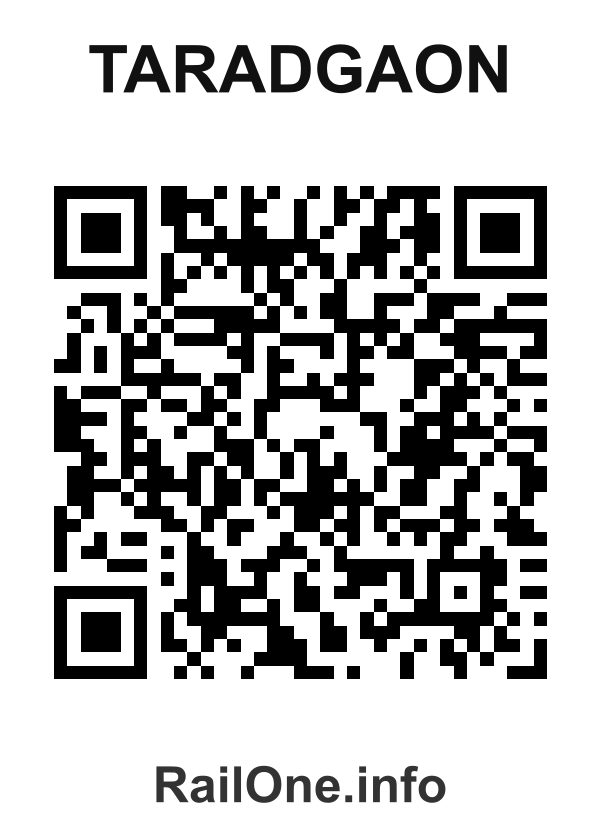 RailOne QR Code for Taradgaon station