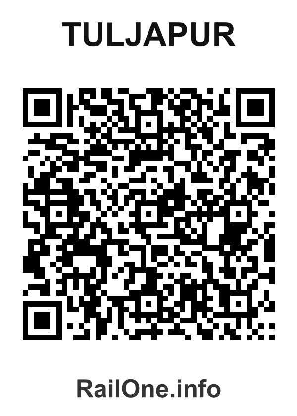 RailOne QR Code for Tuljapur station