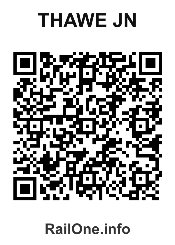RailOne QR Code for Thawe Jn station