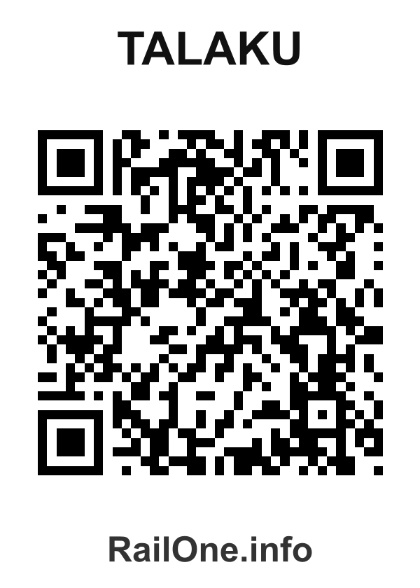 RailOne QR Code for Talaku station