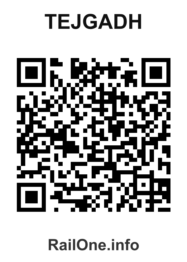 RailOne QR Code for Tejgadh station