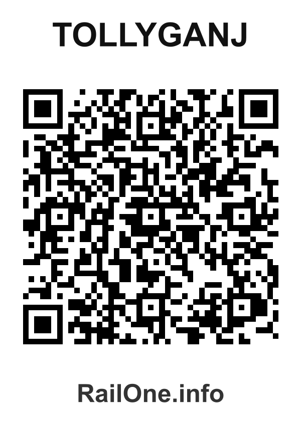 RailOne QR Code for Tollyganj station
