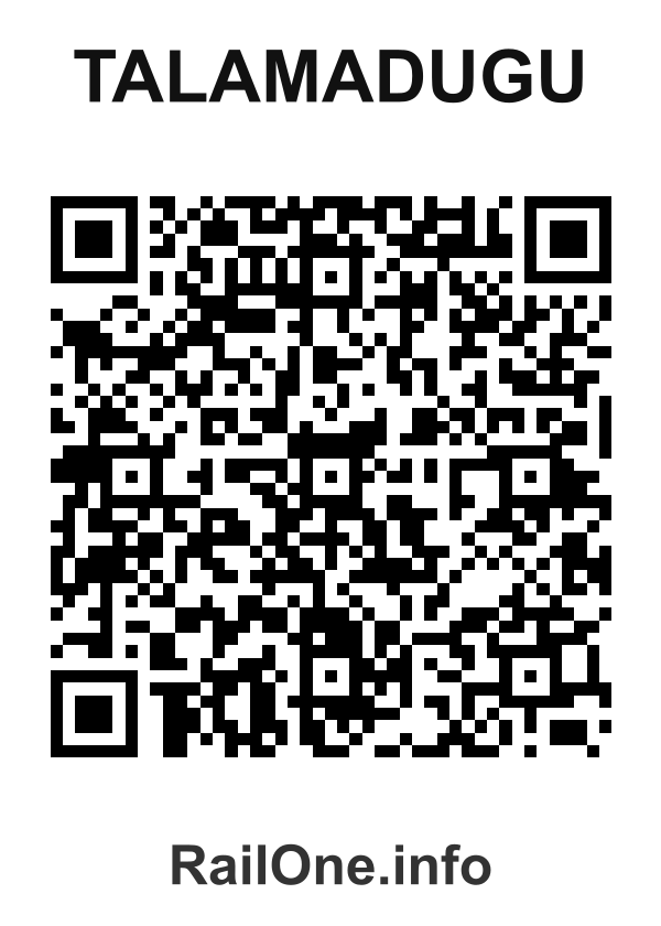 RailOne QR Code for Talamadugu station