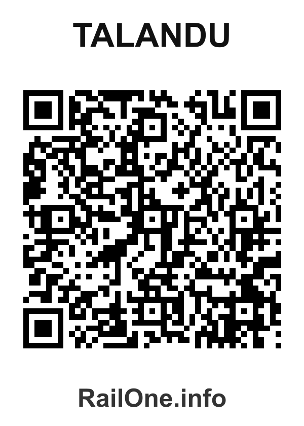 RailOne QR Code for Talandu station