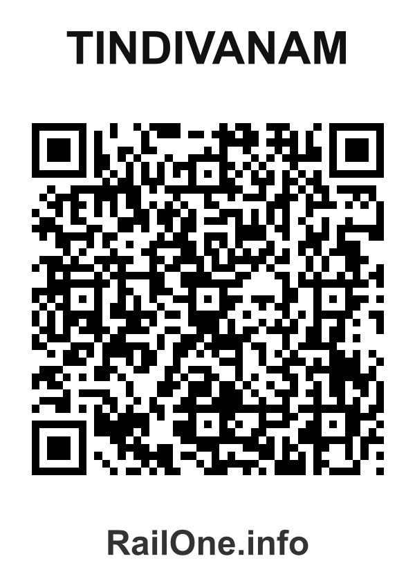RailOne QR Code for Tindivanam station