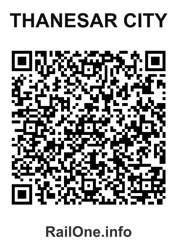 RailOne QR Code for Thanesar City station