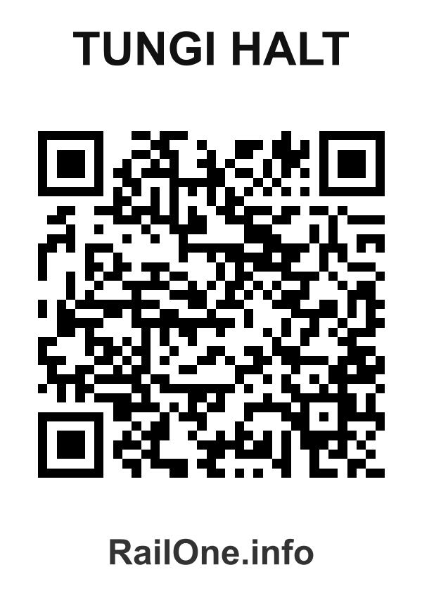 RailOne QR Code for Tungi Halt station