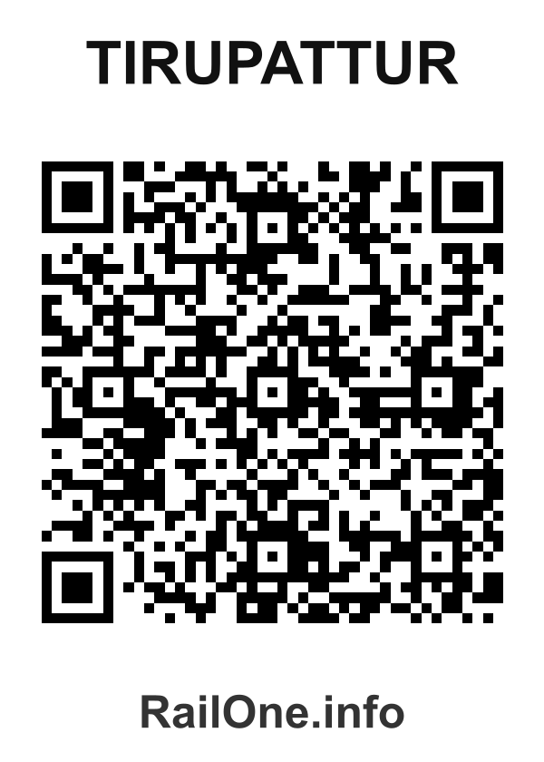 RailOne QR Code for Tirupattur station
